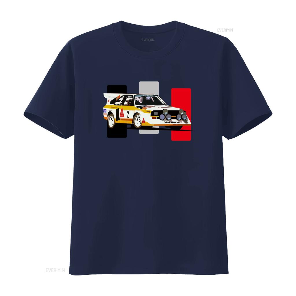 Klassisches Sport quattro S1 E2 Rallye Rennwagen Design T-Shirt für Motorsport-Enthusiasten vintage gewaschen stilvoll