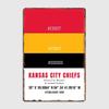 American Football Club Kansas City Football Color Poster Wall Art Metal Painting Garden Tin Sign Home Decor Room Decoration