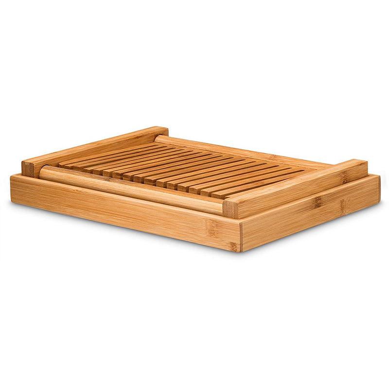 Foldable Bamboo Bread Slicer and Cutting Board
