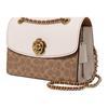 Coach Parker 26 Classic Monogram Coated Canvas And Leather Tote Shoulder Bag Women Bags White Brown 30585-B4HA