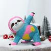 Colorful Yoga Sloth Statue Simulation Sloth Resin Figurine Sculpture Home Office Yoga Gym Desktop Decoration Ornament
