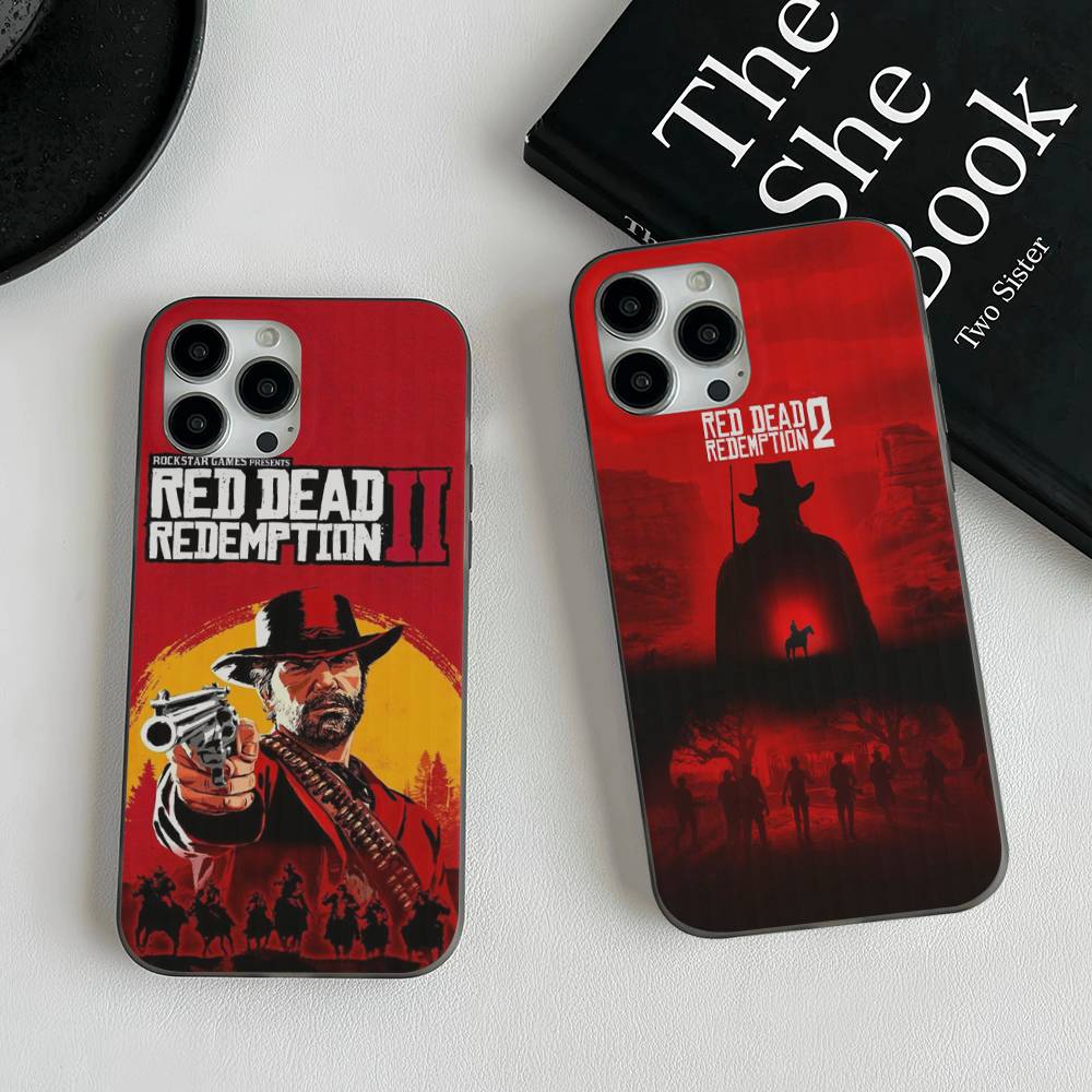 Red Dead Redemption RDR 2 Phone Case For iPhone 17 16 15 11 12 13 14 Pro Max Soft Corrugated Silicone Cover Case