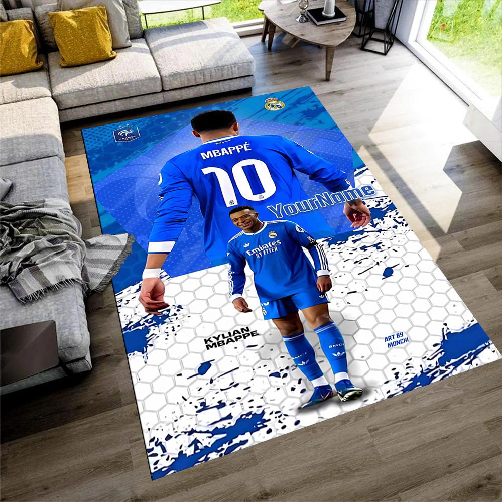 Mbappe Personalized Name Carpet Design for Study Room Foyer Entryway Kitchen Anti-slip Rug Decorate Offices