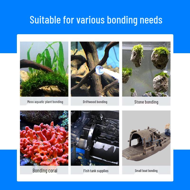 Quick-Dry Glue for Aquarium Moss, Coral, Driftwood & Resin Crafts