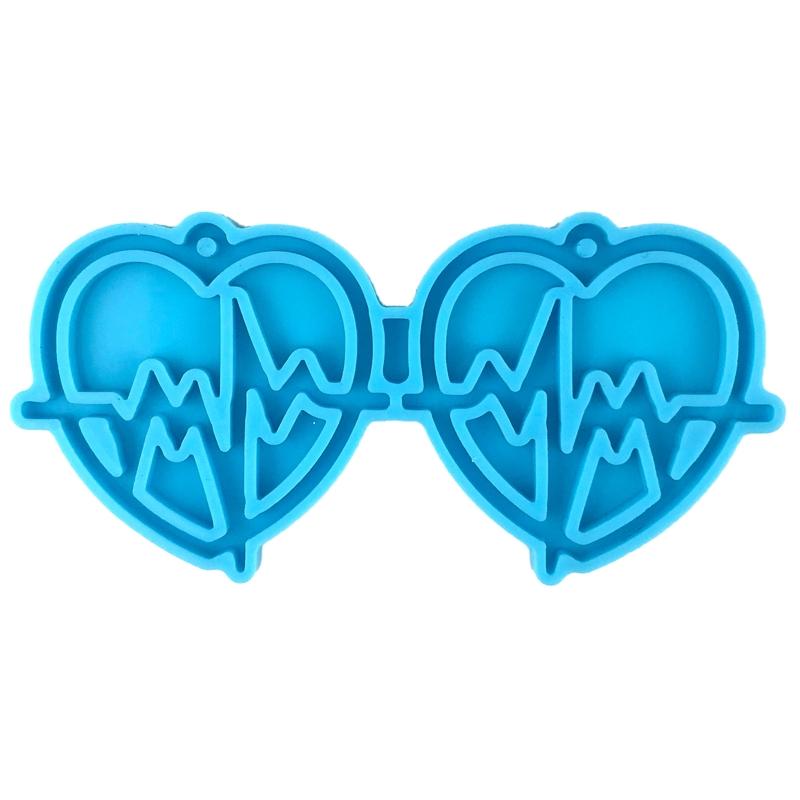 Epoxy Love Heart Mold Silicone Earrings Mold Handmade Fashion Jewelry Molds for Resin Jewelry Making Pendant Crafts