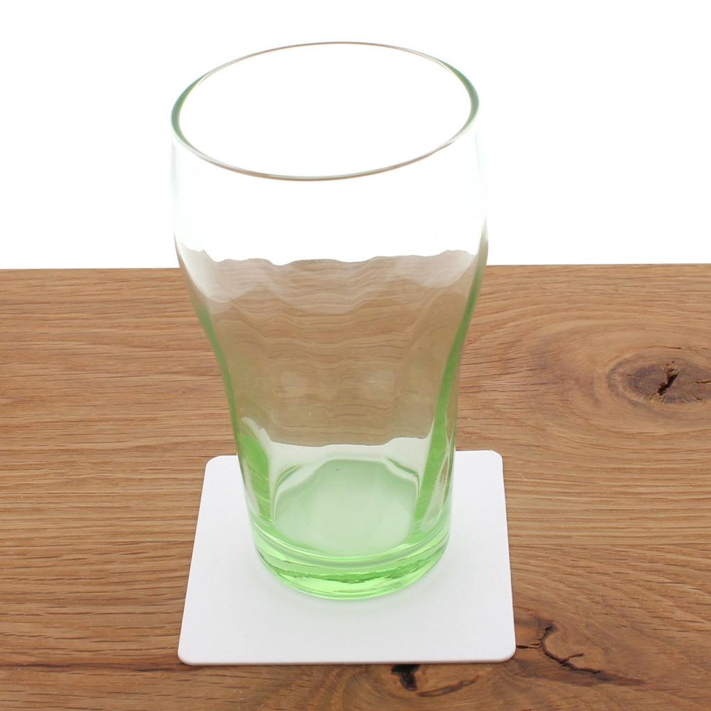 Daikoku Industrial Coasters, White, 8.5 x 8.5 cm, Plain, Square, 3362316, Pack of 100
