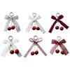 Unique Cherrys Keychain Charm Elegant Sturdy Alloy Pendant Fade Resistant Key Holder Bag Accessory for Women Everyday Use