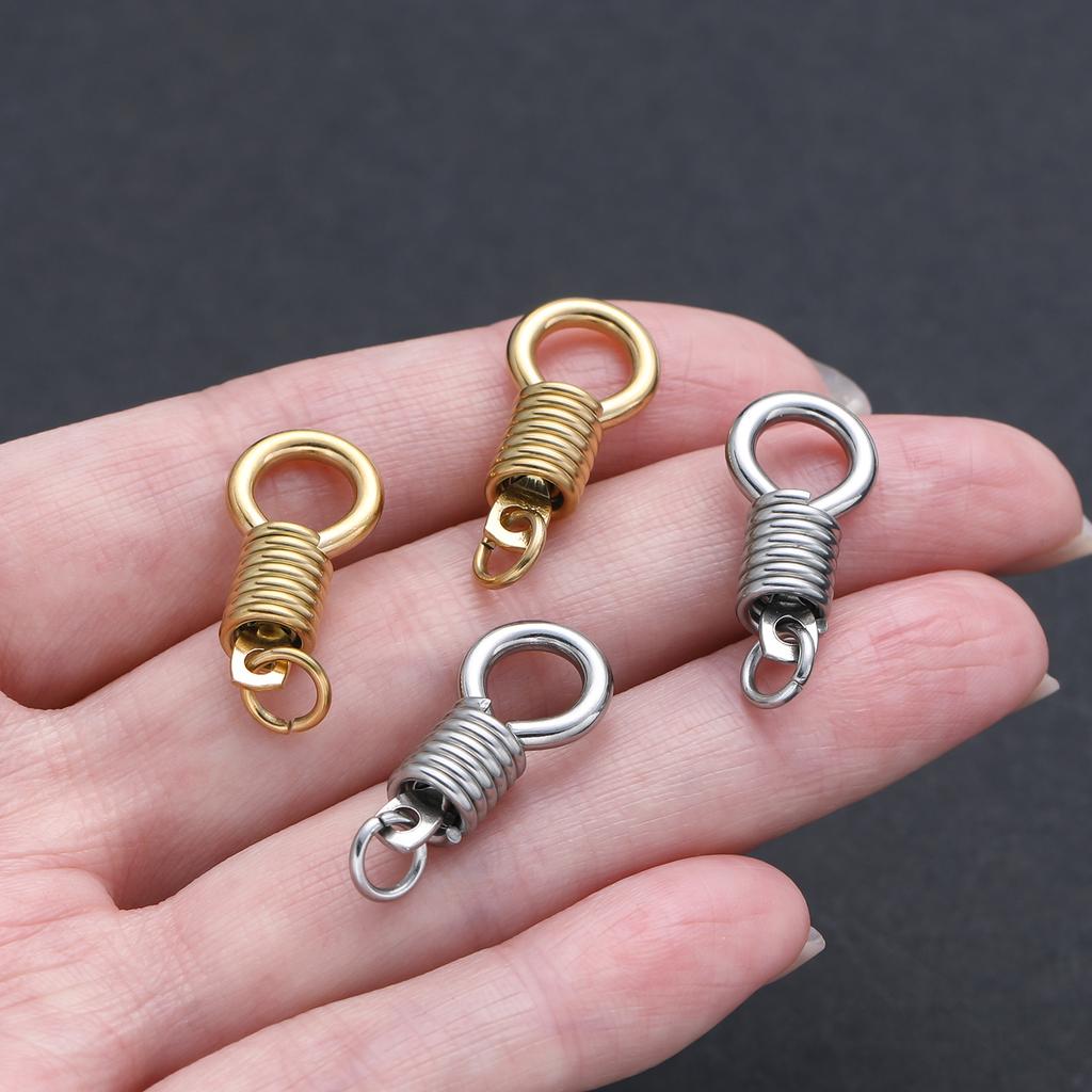 1Pcs/Lot 304 Stainless Steel Metal Spring Ring Buckle Clasps for Handmade DIY Jewelry Necklace Bracelet Making Accessories