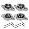 Uxcell 4pcs KFL005 Pillow Block Bearing 25mm Bore Bearing Unit Zinc Alloy Flange Mount Bearing Housing P6 (ab eC3)