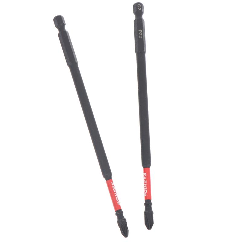 2/4Pcs 6Inches Pozidriv #2 Pz2 Impact Tough Screwdriver Power Bit Set, S2 Alloy Steel Screwdriver Bits Set