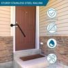 Outdoor/Indoor Metal Stair Handrail | 27.5'' Safety Grab Bar for 1-3 Steps | Non-Slip Elderly/Kids/Disabled