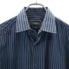 GIVENCHY Striped Pattern Long sleeve shirt 16 Green x Black Men's Used