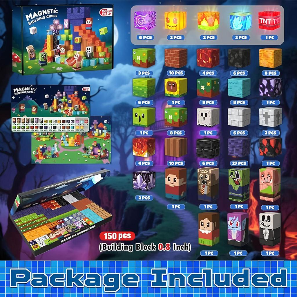 Magnetic Cubes Building Blocks Set: Children's Educational DIY Assembly Toys