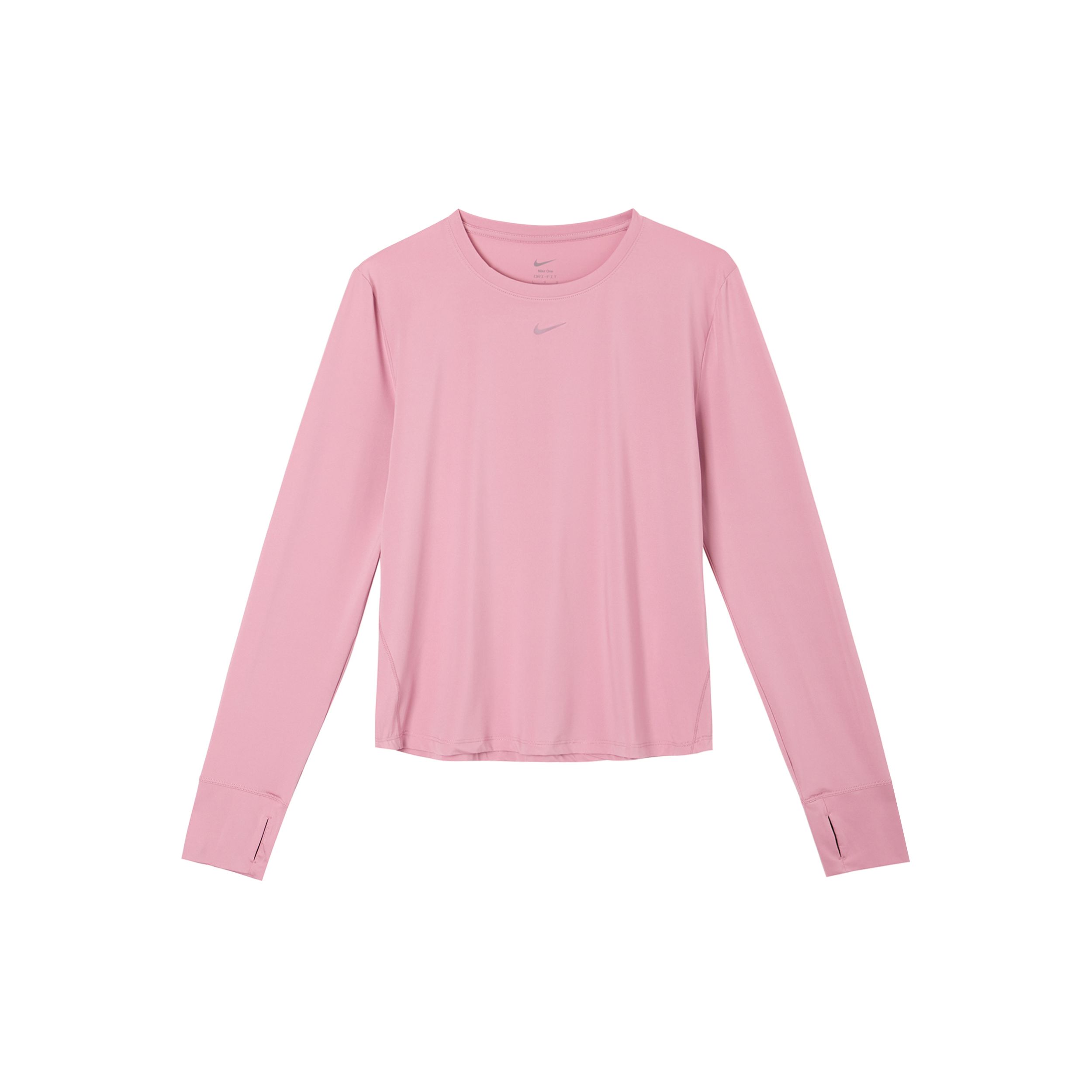 

Жіноча футболка Nike Dri-Fit One Classic Series, дихаюча, швидковисихаюча, однотонна, зручна, м яка, з довгим рукавом, топ, рожева, FN2802699 M