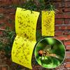 Premium 5pcs Outdoor Yellow Sticky Glue Flying Pest Insect Papers Traps For Bugs