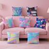 Abstract Creative Retro Digital Art Glitch Style Cushion Cover Pillow Case Soft Skin Friendly Fabric  Concealed Zipper