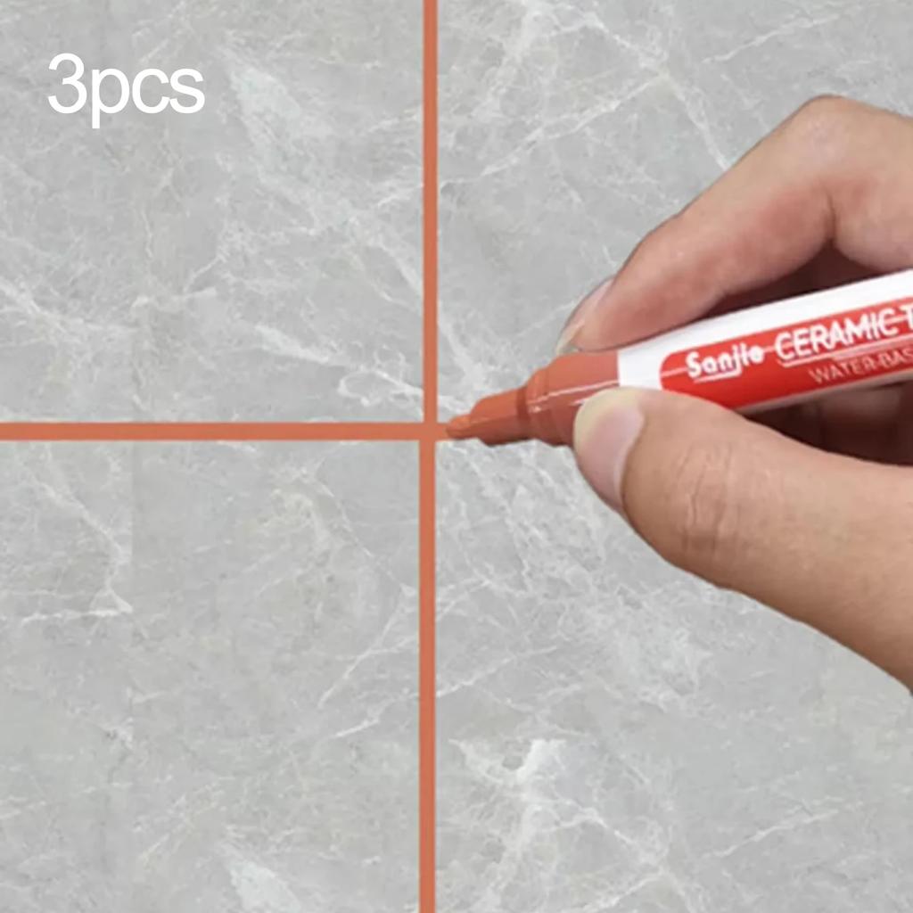 3 adet-Su Geçirmez İşaret Kalemi Duvar Derz Tamiri Fayans Derz Kalemi Zemin Banyo Dekontaminasyon Boya Fırçası Aletleri