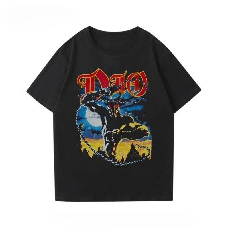 DIO Band Related Shortsleeved Tshirts for Both Men and Women Featuring Summer Metal Rock and European Style Tops