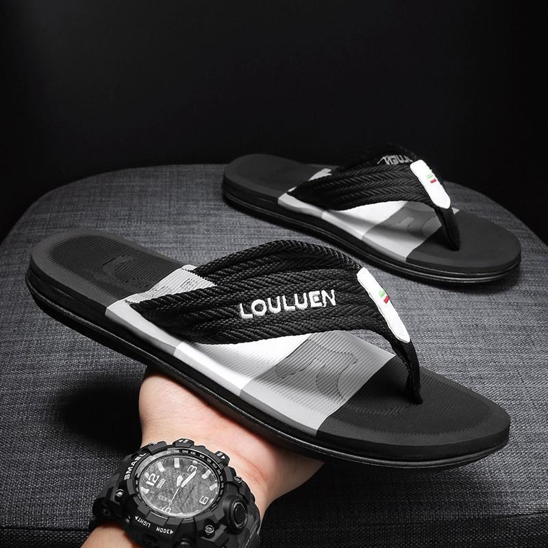 Flip-flops herre strandtøfler herre sommer sklisikker yttertøy tådrags spot stor størrelse