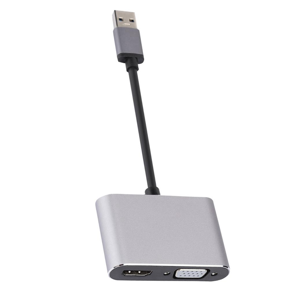 USB 3.0 To VGA+HD Multimedia Interface Adapter Converter HD 1080P Computer Adapter for Windows 7 8 8.1 10