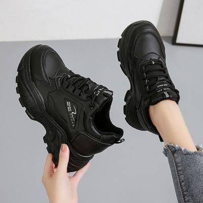 Versatile Thick-soled Muffin Shoes Mesh Breathable Dad Shoes Women's New Spring Small Inner Height Increase