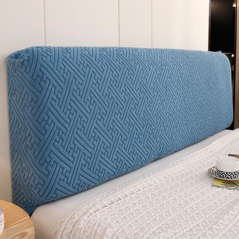 Nordischer Jacquard Bettkopfüberzug Stretch Inklusive Kopfteilbezüge Einfarbig Verdicken Nachttisch Rücken Staubdichter Schutzbezug