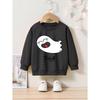 Cartoon Print Crew Neck Sweatshirt - Casual & Comfy, Perfect For Spring/Fall, Machine Washable