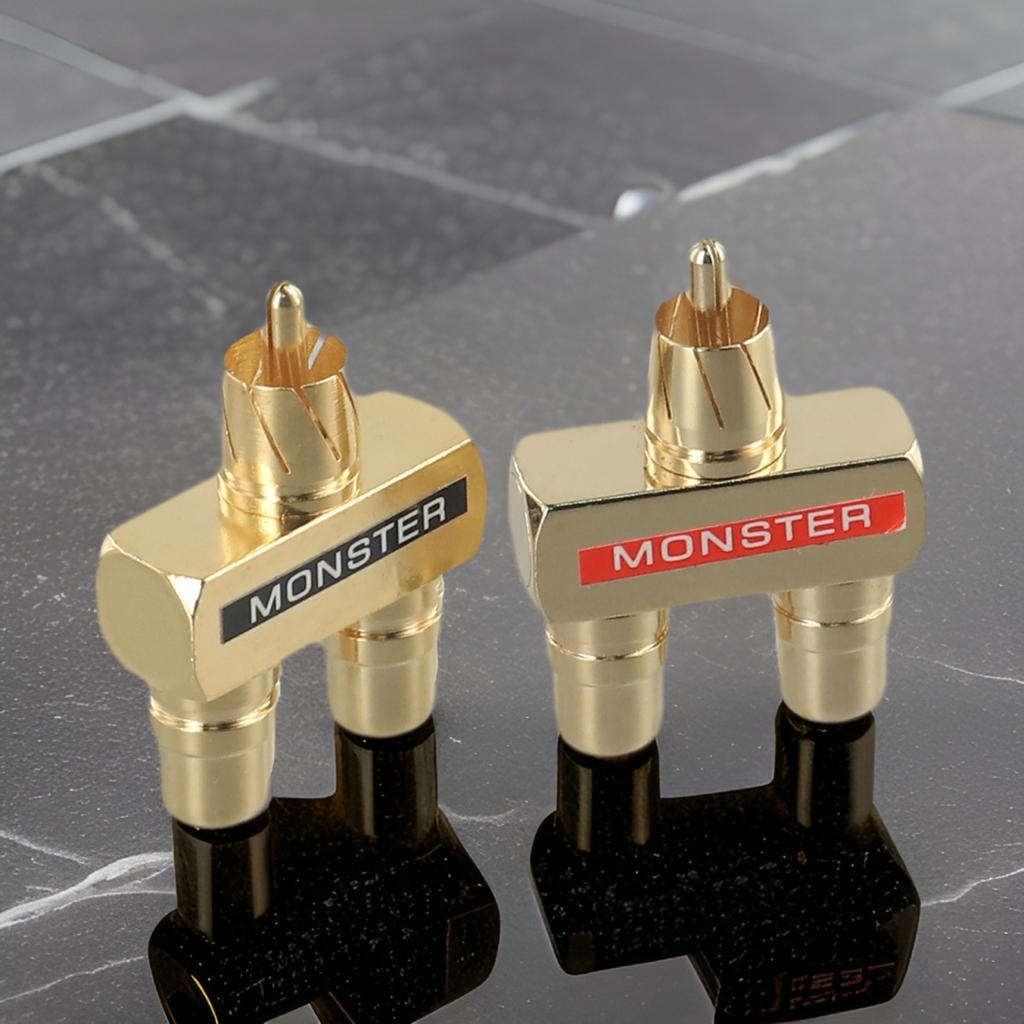 Gold Plated 1 Male to 2 Female Audio Splitter 2pcs for Better Connection