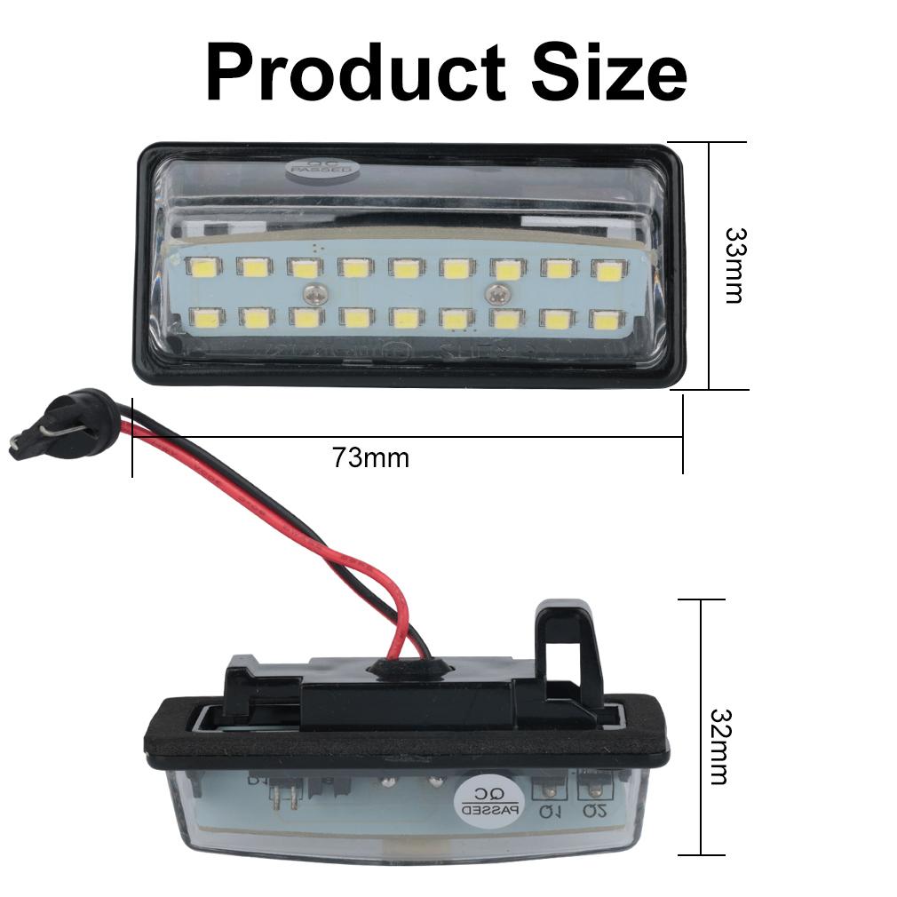 2ks Canbus LED osvětlení SPZ pro Nissan TEANA J31 J32 Maxima Cefiro Altima Rogue Sentra Murano Pathfinder Quest