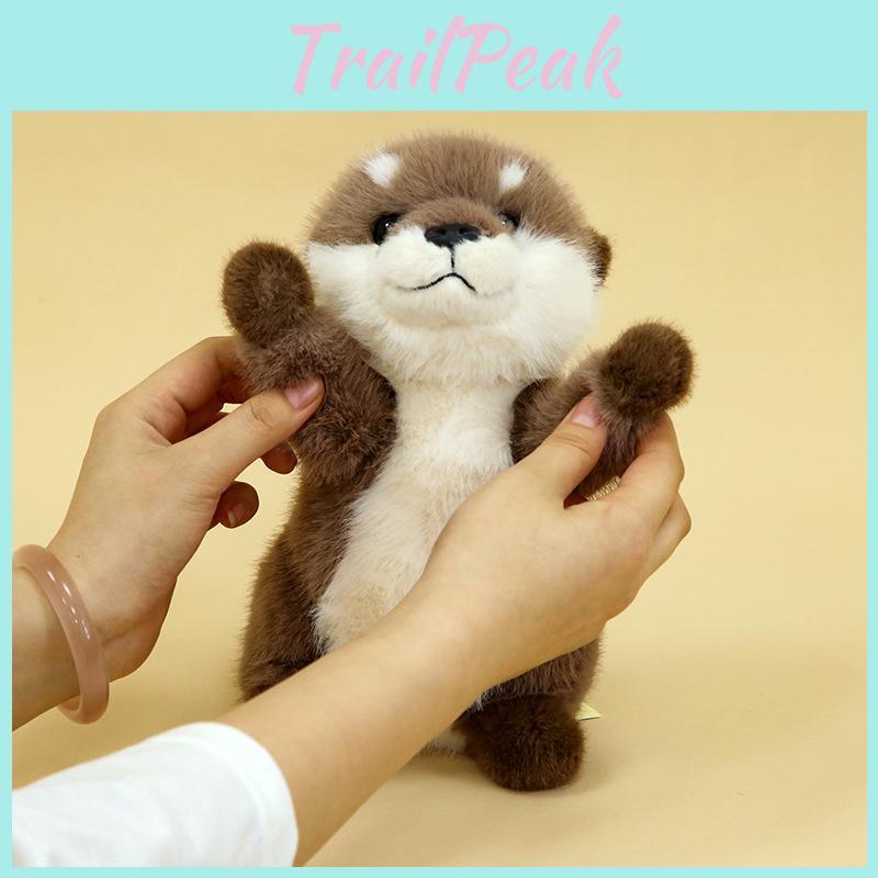 Otter Plush Toy Realistic Animal Stuffed Doll With Pp Cotton Filling For Kids Gift