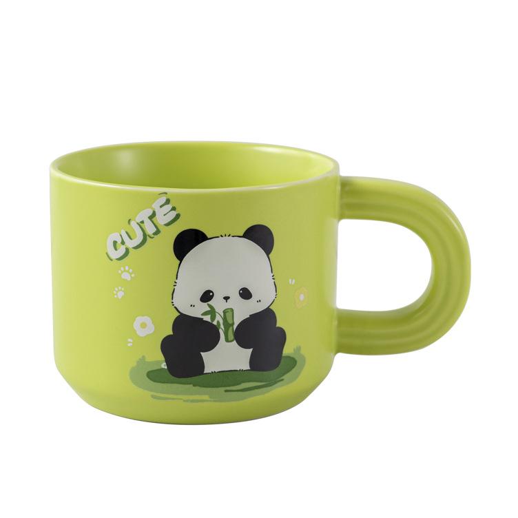 Cute Panda Mug High Looking Cartoon Ceramic Water Cup for Girls Couple Tea Cup Souvenir Coffee Breakfast Cup