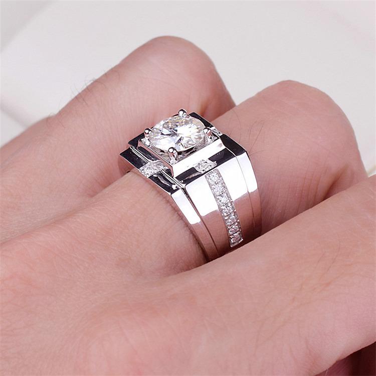 Domineering Live Ring Ring Diamond Ring Wedding Ring Open Couple Ring Chinese Valentine 'S Day Gift 