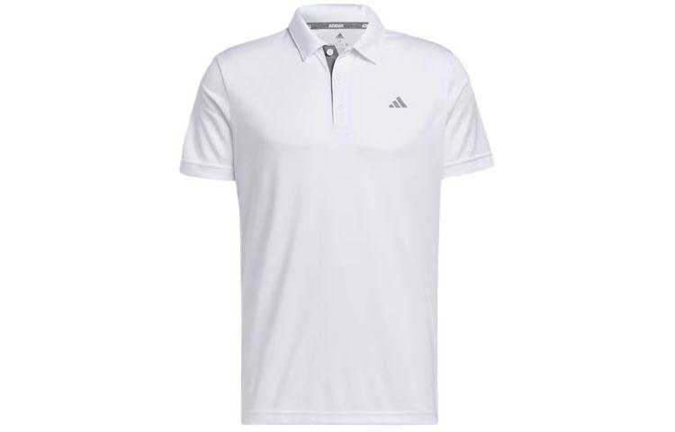 

Adidas Polo Shirts Men s White Polo Collar Moderate Straight Fit IA5447 XL