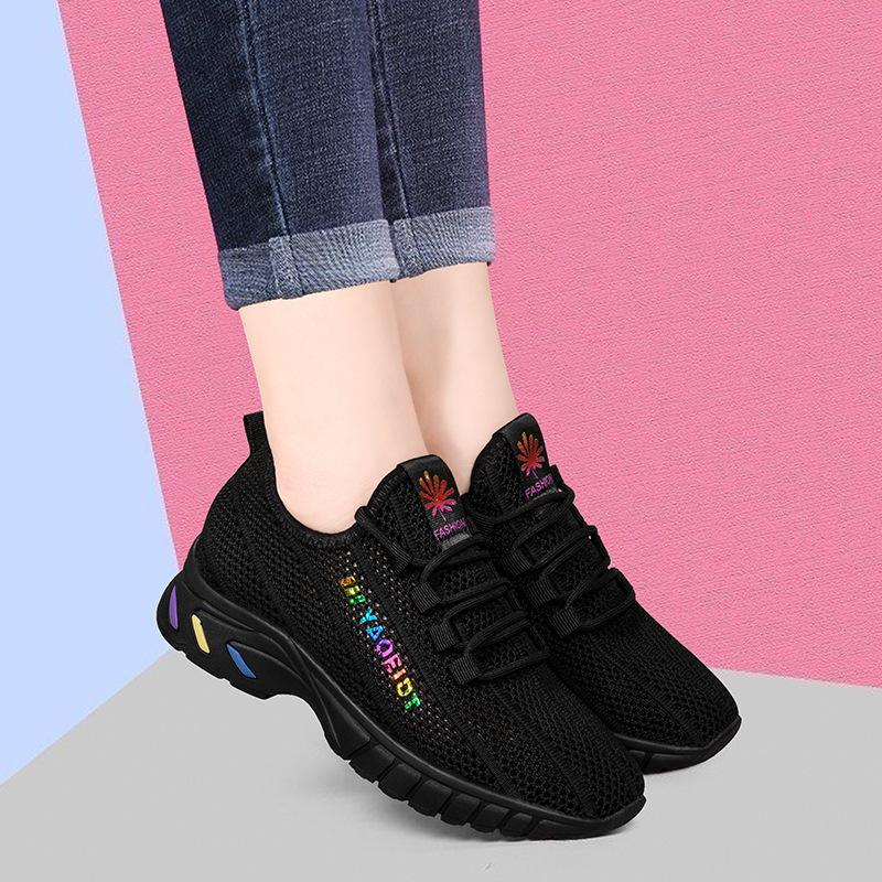 Nye kvinners fritidssko tenåringssneakers mote myk såle komfortable løpesko kvinners fritidssko