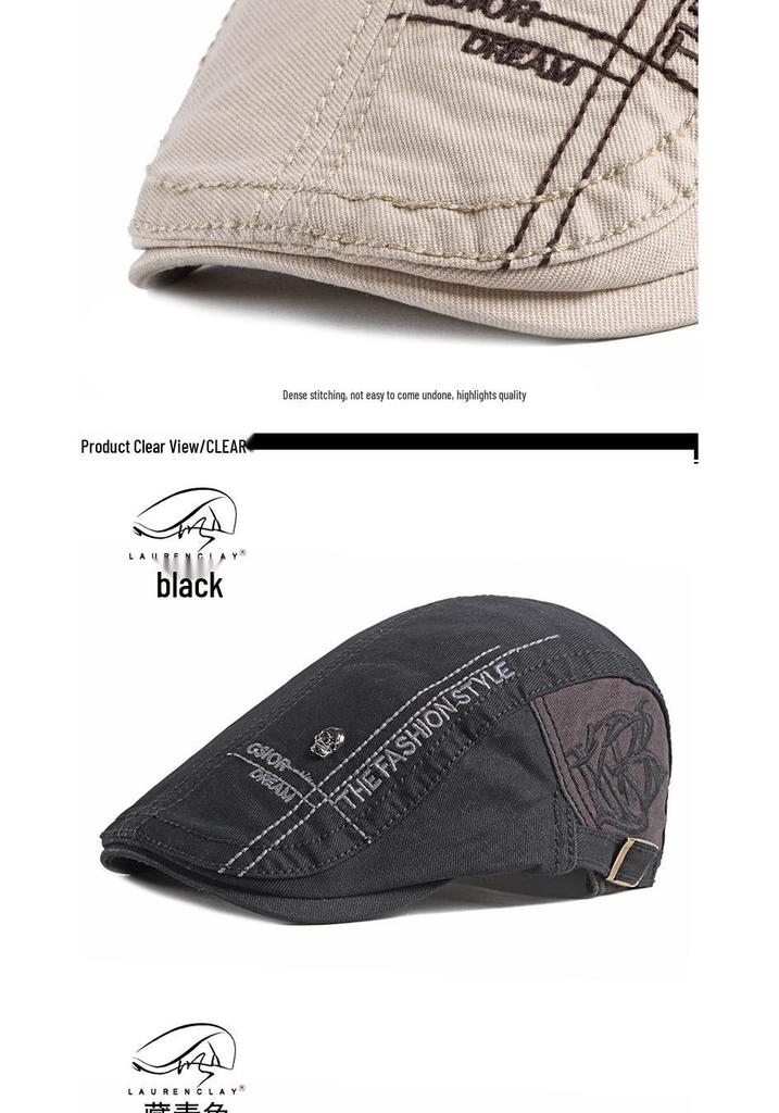 Frühling-Sommer Herren Baumwollbarett: Koreanischer Stil Outdoor Entenschnabelkappe für Jugendliche & Unisex.