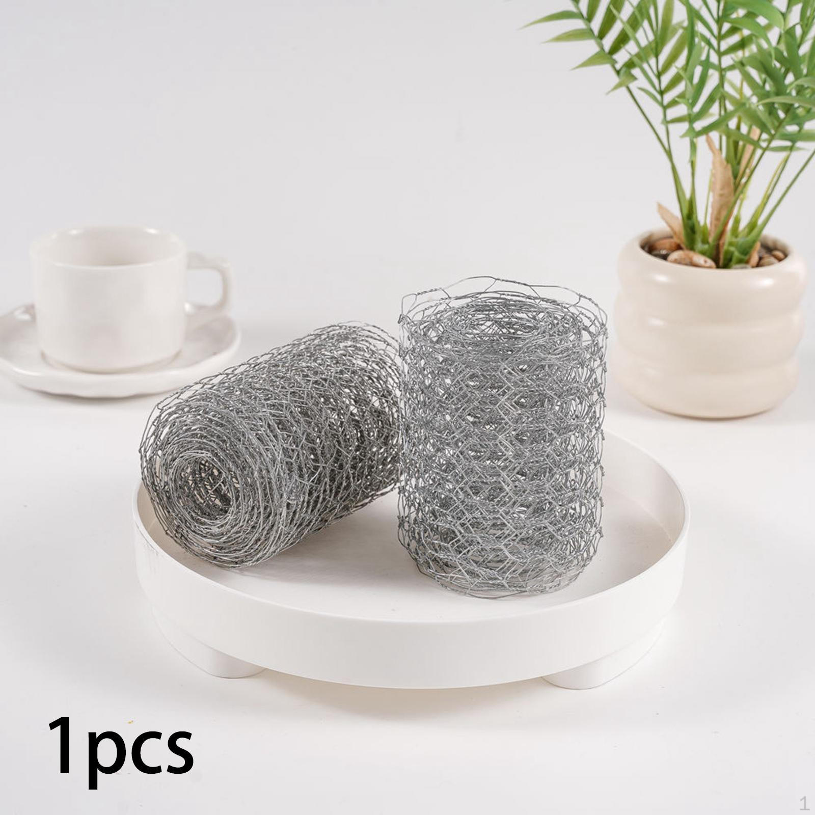 

Floral Chicken Wire Roll Fence Mesh Flexible Rustproof Reusable Metal Poultry Netting Cage for No Gloves Tool