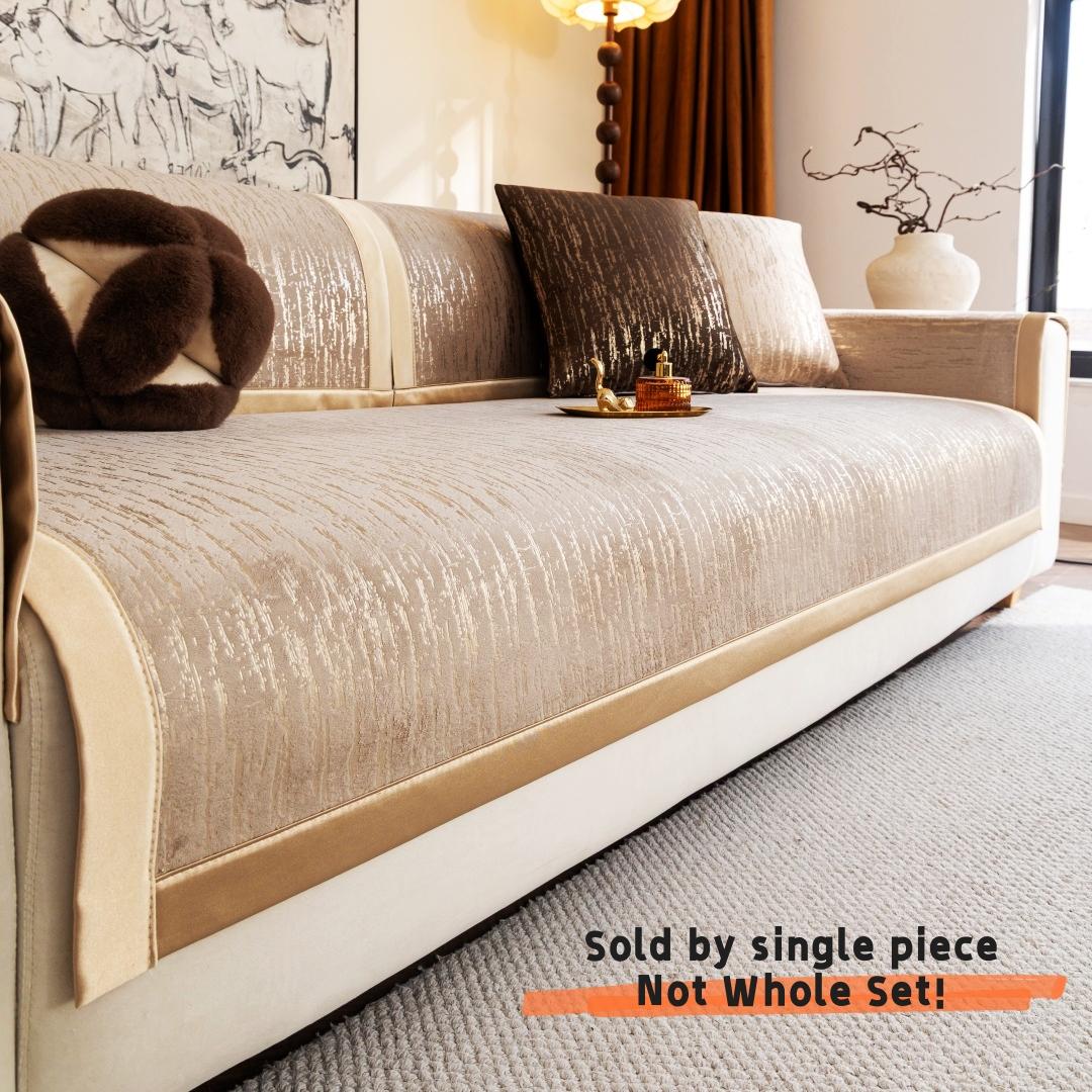 

1 шт. Роскошный золотой бронзовый голландский бархат противоскользящий чехол для дивана универсальный для декора современной гостиной, диванное полотенце, подушка 90x240cm хаки