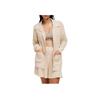 UGG Solid Color Lapel Drop Shoulder Long Sleeve Knit Sweater Women Sweater Beige 1169890-SAN