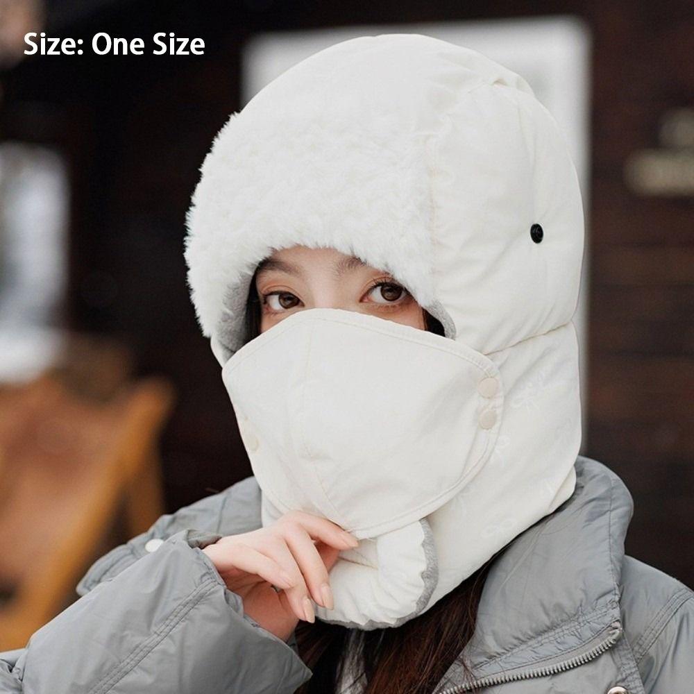 Bow Pattern Pullover Hats Cold Proof Cycling Mask New Ear Protection Cap  Winter