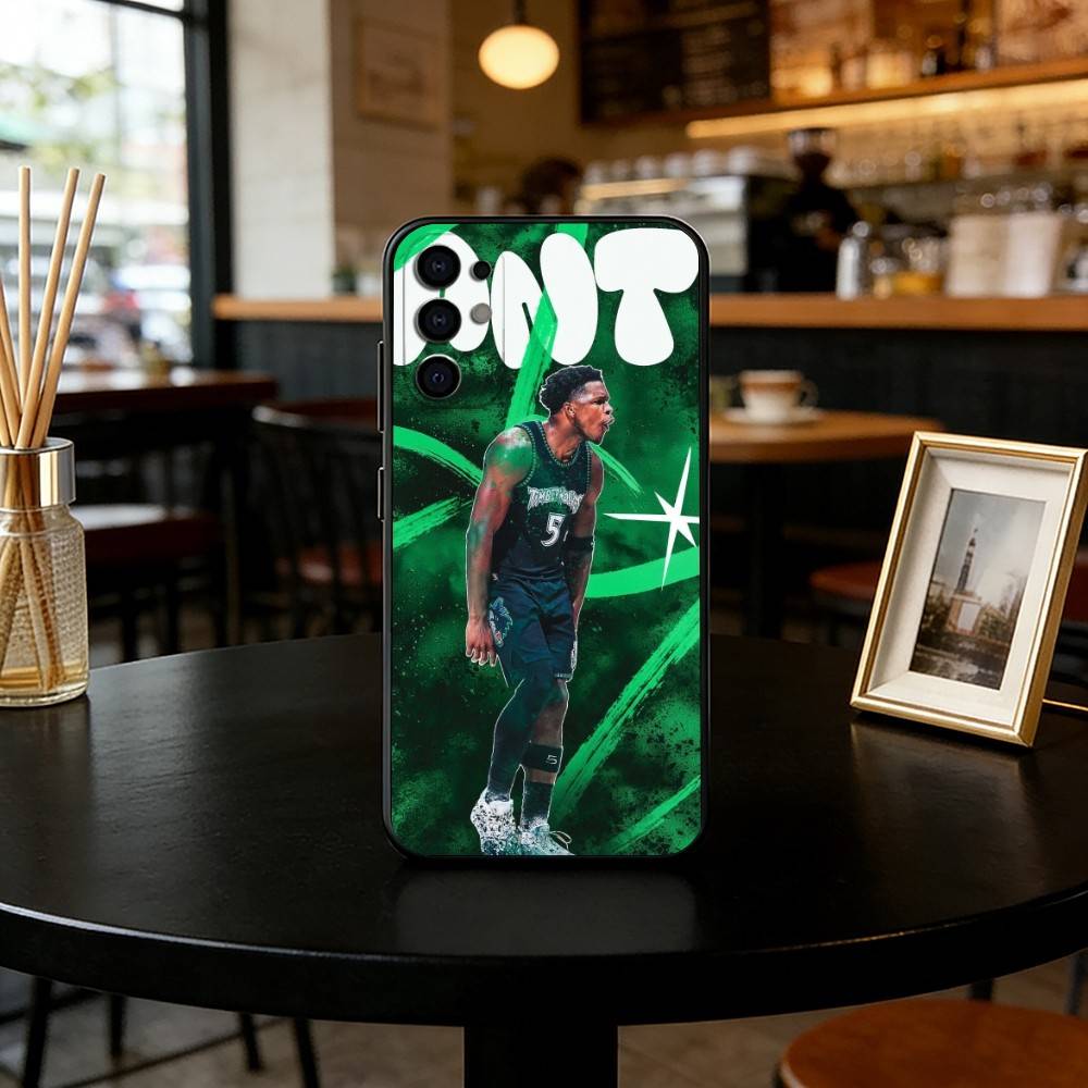 Anthony Edwards Phone Case Black Silicone Soft For Samsung S25,S24,S21,S22,S23,S30,Ultra,S20,Plus,Fe,Lite