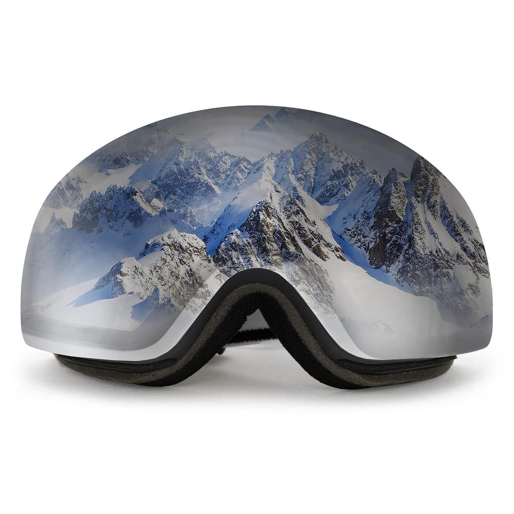Rongbenyuan Ski Double Snowboard Glasses UV Snow Helmet Wide Field of Adjustable for and More Goggles, Lens, Goggles, Compatible, 99% Protection,