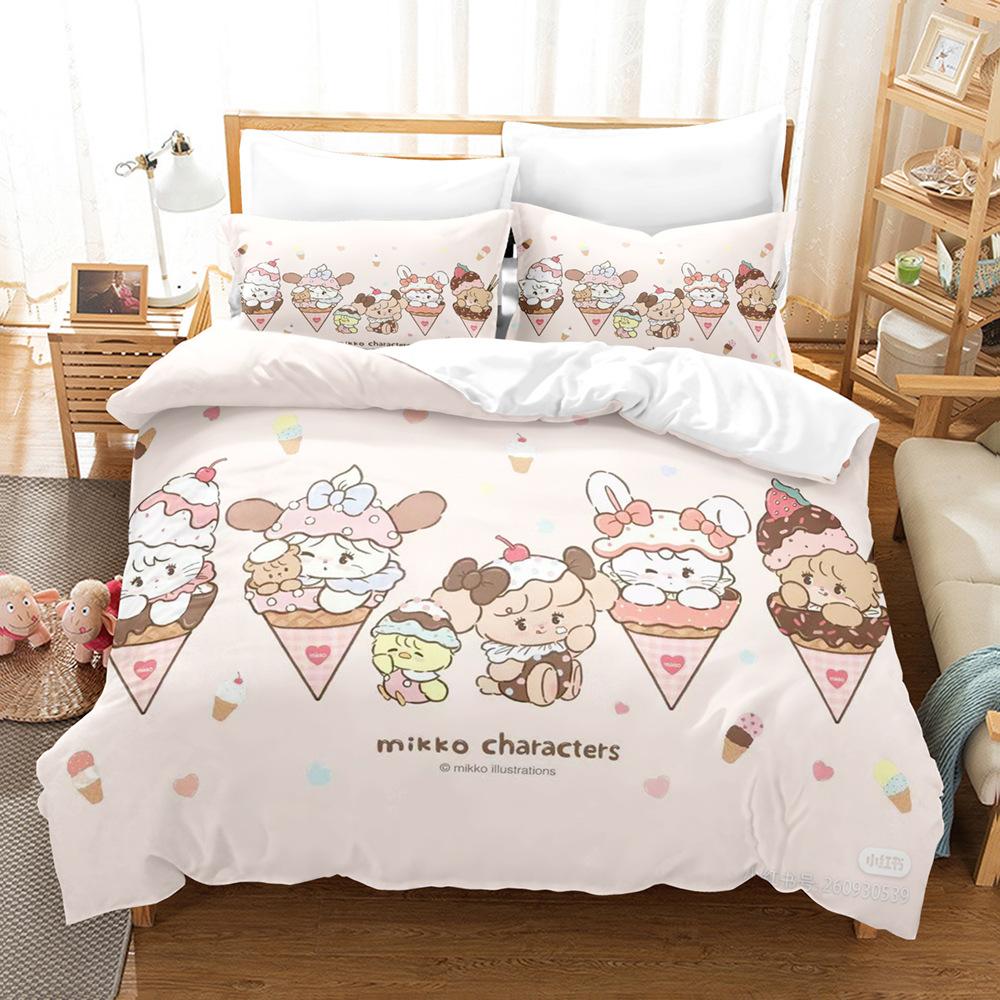 Quilt Cover Three-Piece 3D Digital Printing Single Dormitory