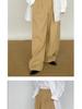 Women's Spring Drape Twill Tencel Cotton Wide-Leg Elastic Waist Pants - Versatile Workwear and Casual Slim Trousers