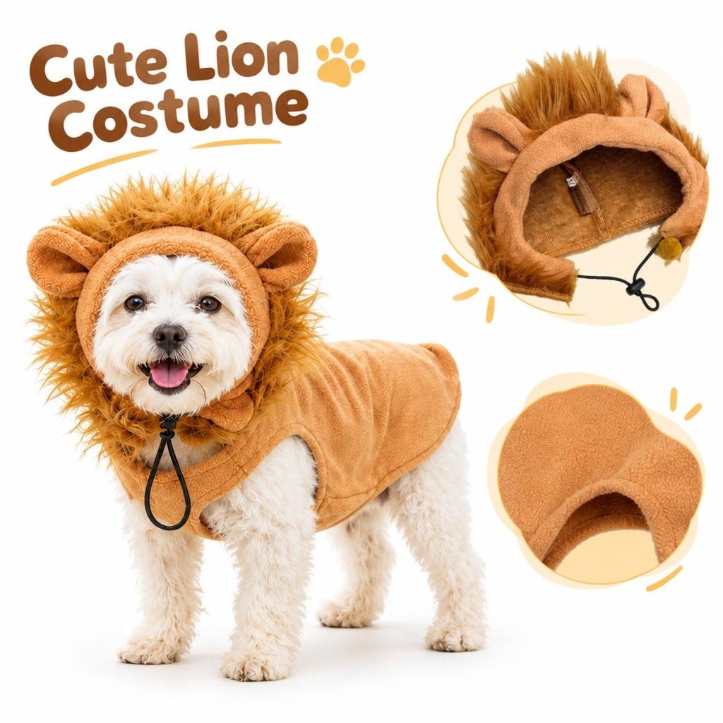 Halloween Pet Costume, Funny Pet Transformation Outfit for Dogs and Cats, Party Dress Up