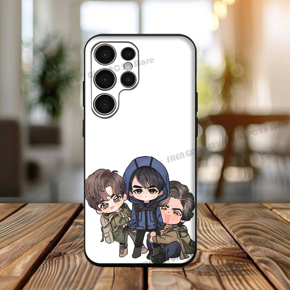

Kawaii DMBJ Silicone Case For Samsung S25 24 23 22 21 20 Plus Ultra 5G Lite Shockproof Cover Samsung S21lite