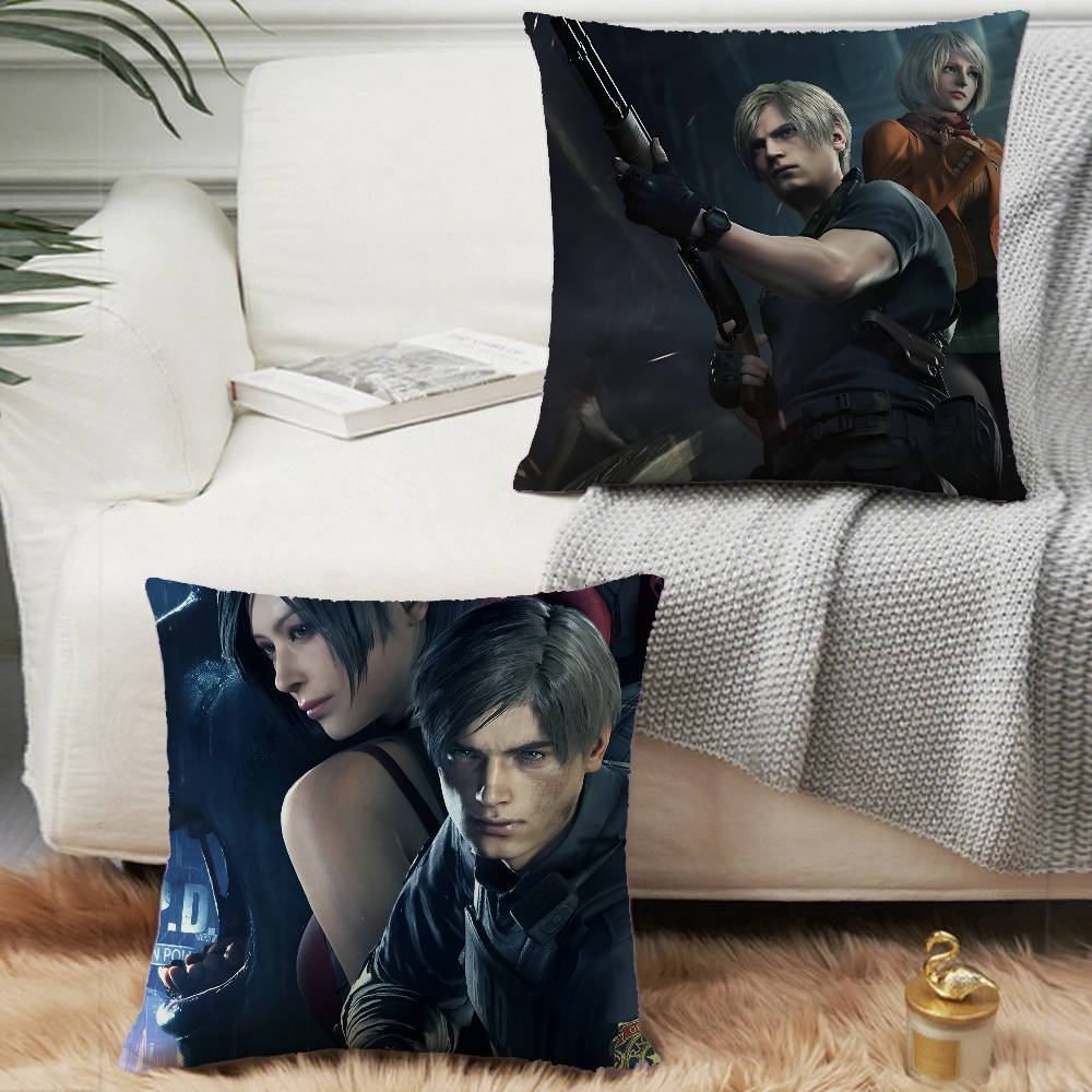 Game R-Resident Leon Kennedy Evil Pillow Case Square Pillow Bedroom Sofa Leisure Comfort Cushion Car Living Room Home Decoration