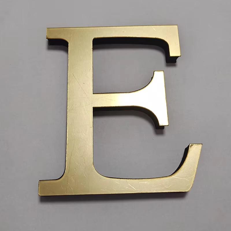 10cm Gold 26 English Letters DIY 3D Mirror Acrylic Wall Stickers, Home Retro Wall Art Decor For Party Wedding Christmas