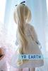 YR EARTH S335 Doll Long MDD Heat-Resistant Wig, 8-9 Inch, Ponytail, 1/3 BJD, DD, (Light Gold)