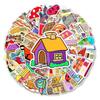 50-Pack Creative Cartoon Waterproof Stickers for Luggage, Scooters, Tablets, and Computers