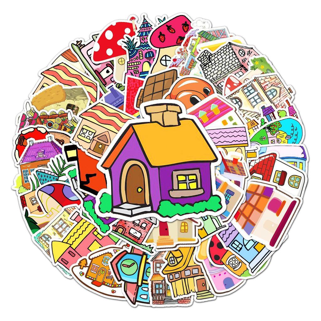 50-Pack Creative Cartoon Waterproof Stickers for Luggage, Scooters, Tablets, and Computers